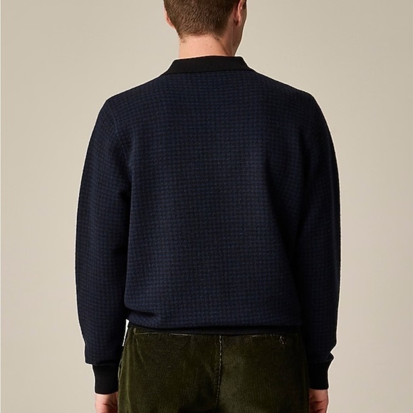 J crew Cashmere collared sweater in houndstooth jacquard - Picture 2 of 5